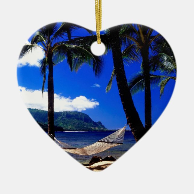 Adorno De Cerámica Siesta tropical Kauai Hawaii de la tarde de la (Frente)