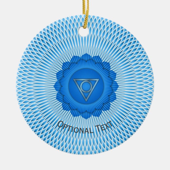 Adorno De Cerámica Siete chakras rotan diseño de yoga chakra (Frente)