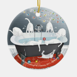 Adorno De Cerámica ¡Siete golpea con fuerza, ninguna natación!