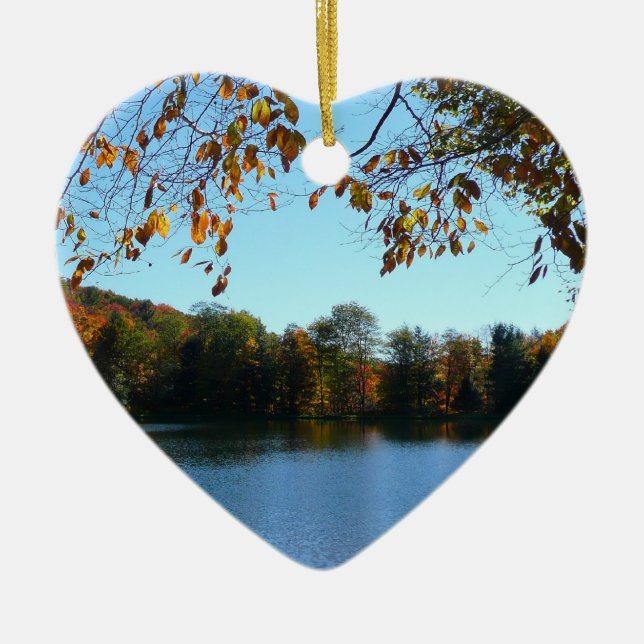 Adorno De Cerámica Siete manantiales caen árboles y estanques (Frente)