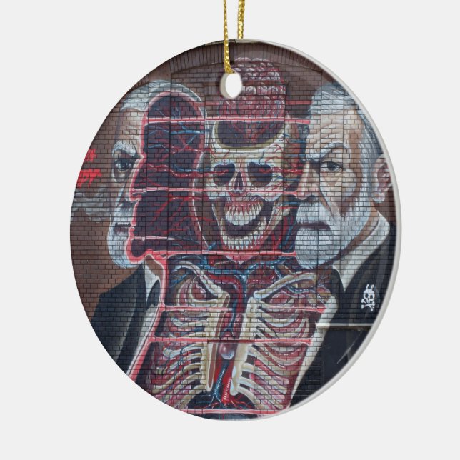 Adorno De Cerámica Sigmund Freud Street Art (Izquierda)