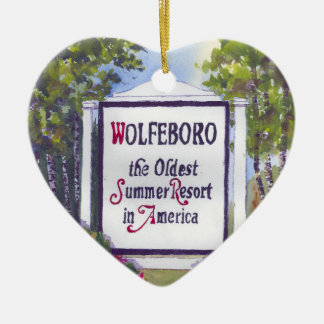 Adorno De Cerámica Signo de bienvenida de Wolfeboro NH
