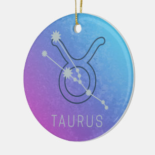 Adorno De Cerámica Signo de estrella auríaca Tauro Zodiac Horóscopo a