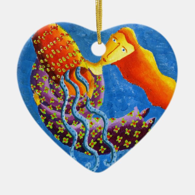 Adorno De Cerámica Signo de estrella de zodiaco del horóscopo acuario (Frente)