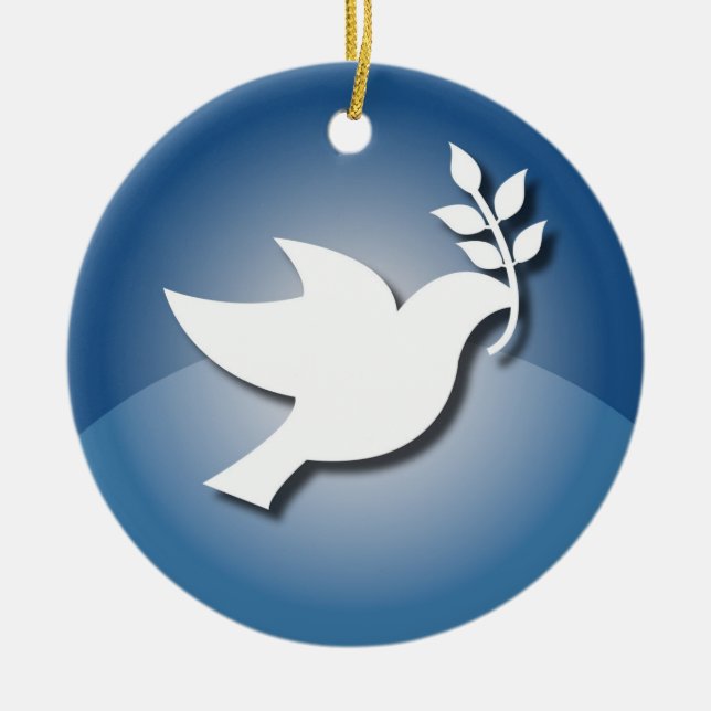 Adorno De Cerámica Signo de la paz (Frente)