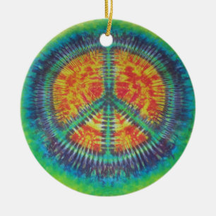 Adorno De Cerámica Signo de paz Tie Dye PhatDyes