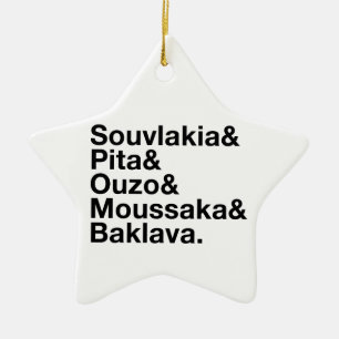 Adorno De Cerámica Signo "&" griego de la comida