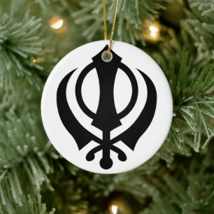 Adorno De Cerámica Sikh Khanda