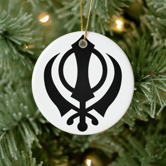 Adorno De Cerámica Sikh Khanda (Árbol)