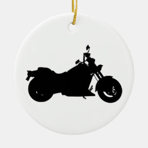 Adorno De Cerámica Silhouette de motocicleta