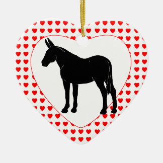 Adorno De Cerámica Silhouette Mule Hearts