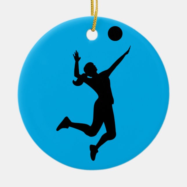 Adorno De Cerámica silhouette women's volleyball (Frente)