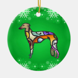 Adorno De Cerámica Silken Windhound