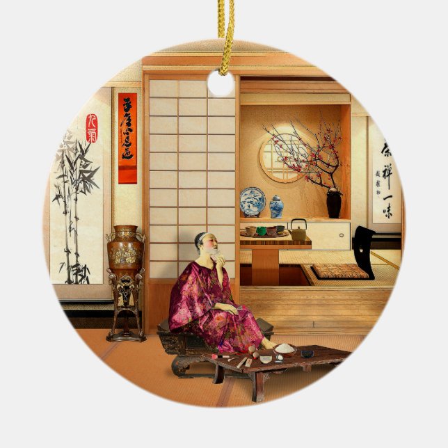 Adorno De Cerámica Silky Rice Powder (Frente)