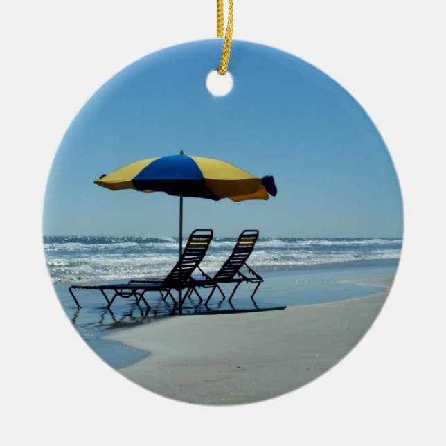 Adorno De Cerámica Sillas de playa en Daytona Beach (Frente)
