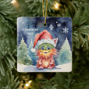 Adorno De Cerámica Silly Xmas Monster