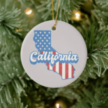 Silueta de California Stars & Stripes personalizab