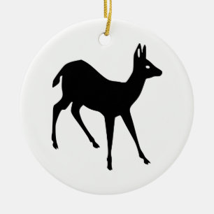 Adorno De Cerámica Silueta de Ciervo