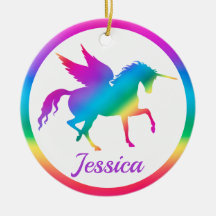 Silueta de unicornio con gradiente de arcoíris par