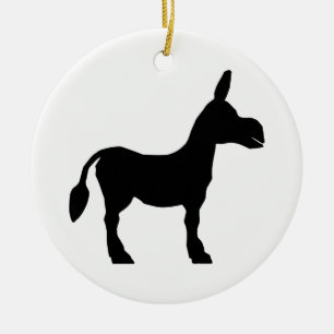 Adorno De Cerámica Silueta del burro