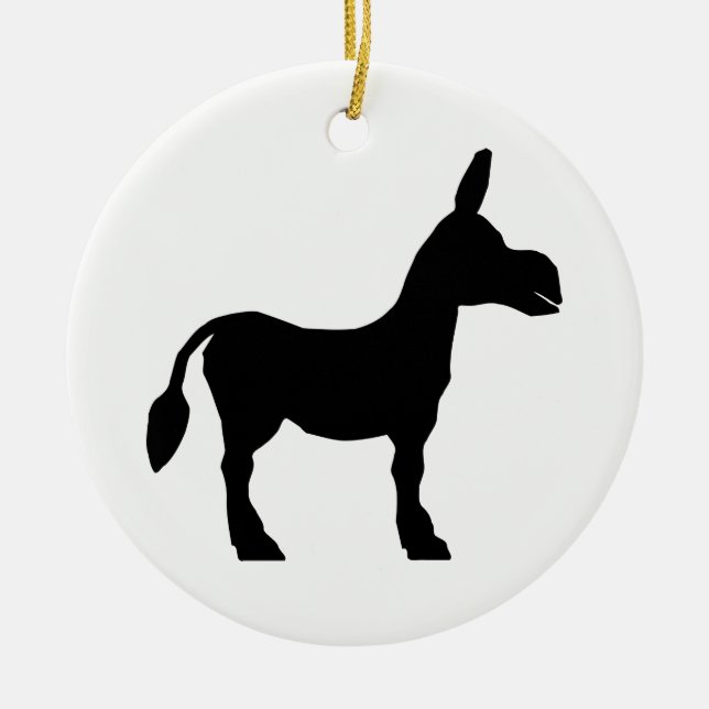 Adorno De Cerámica Silueta del burro (Frente)