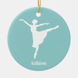 Adorno De Cerámica Silueta personalizada de la bailarina