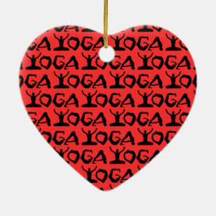 Adorno De Cerámica Siluetas de yoga