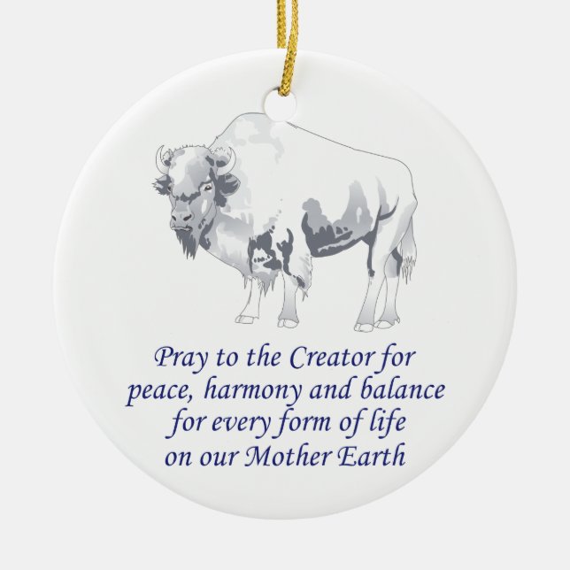 Adorno De Cerámica Simbolismo nativo americano (Frente)