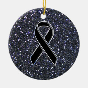 Adorno De Cerámica Símbolo de conciencia de la cinta negra