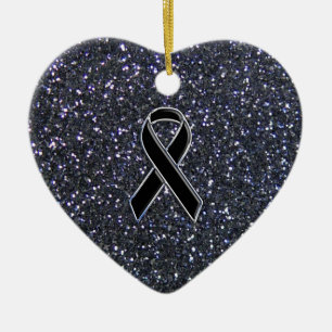 Adorno De Cerámica Símbolo de conciencia de la cinta negra