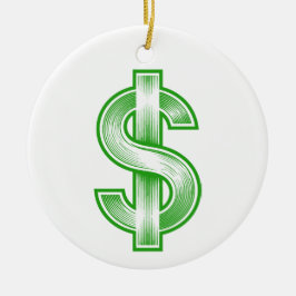 Adorno De Cerámica Símbolo de dinero signo de dólar