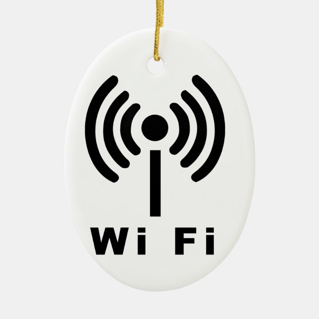 Adorno De Cerámica Símbolo de los Wi Fi (Frente)
