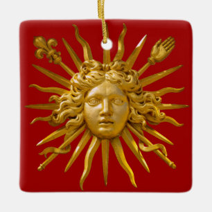Adorno De Cerámica Símbolo de Luis XIV el Rey Sol