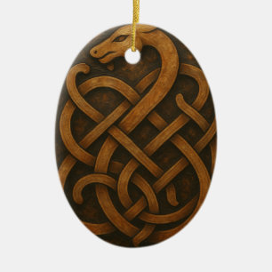 Adorno De Cerámica Símbolo de nudo de serpiente nórdico antiguo