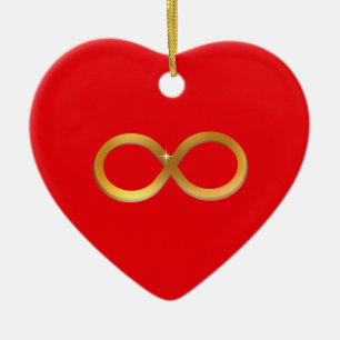 Adorno De Cerámica Símbolo de oro del infinito