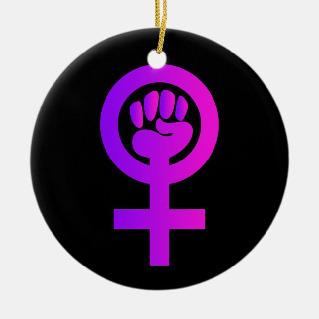 Adorno De Cerámica Símbolo de poder femenino (Frente)