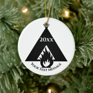 Adorno De Cerámica Símbolo de tienda de campaña Foto de Navidad