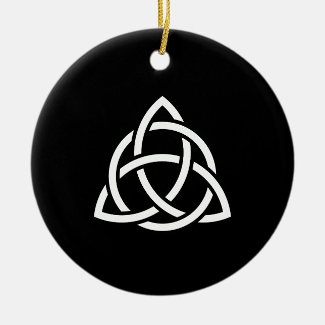 Adorno De Cerámica Símbolo de triquetra de Knot de la Trinidad celta (Frente)