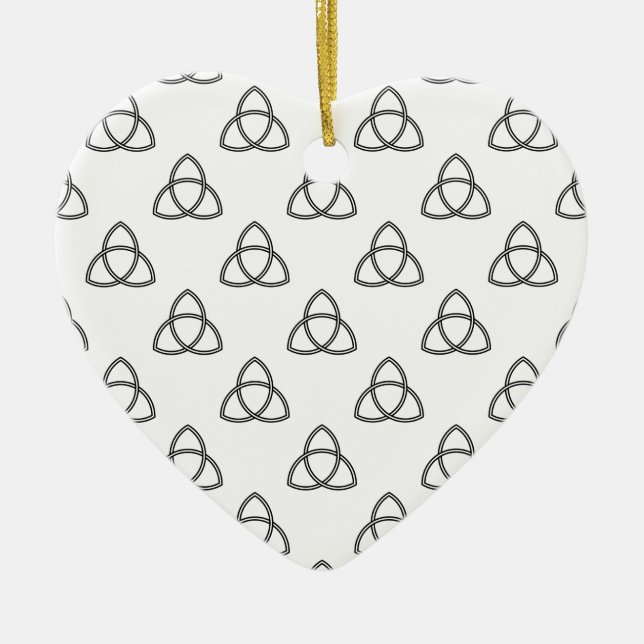 Adorno De Cerámica Símbolo de Triquetra Vesica (Frente)