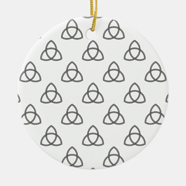 Adorno De Cerámica Símbolo de Triquetra Vesica (Frente)
