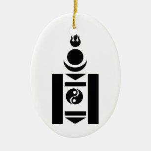 Adorno De Cerámica Símbolo del Mongolian de Soyombo