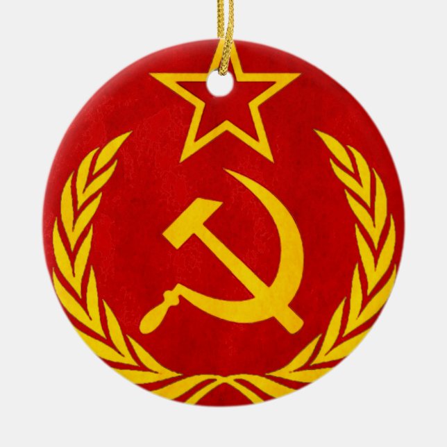 Adorno De Cerámica símbolo del ruso del comunismo (Frente)