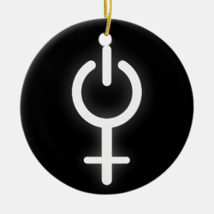 Adorno De Cerámica Símbolo electrónico de potencia chica para Rótulo 