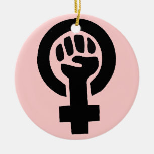 Adorno De Cerámica Símbolo feminista