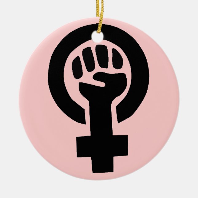 Adorno De Cerámica Símbolo feminista (Frente)