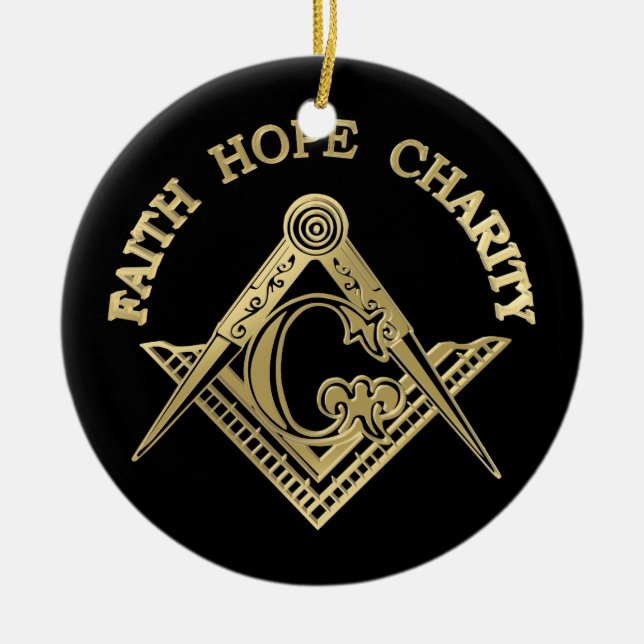 Adorno De Cerámica Símbolo masónico (Frente)