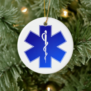 Adorno De Cerámica Símbolo médico de SEM Foto Navidad