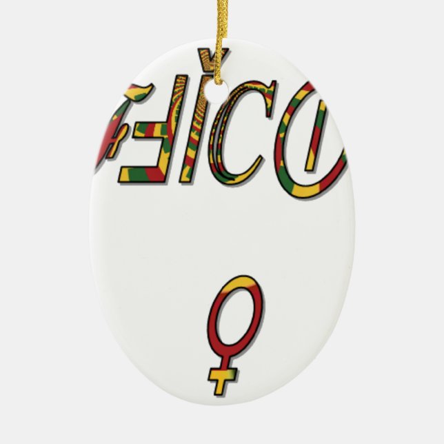 Adorno De Cerámica "Símbolo OFICIAL Femenino impresión de arte (Frente)