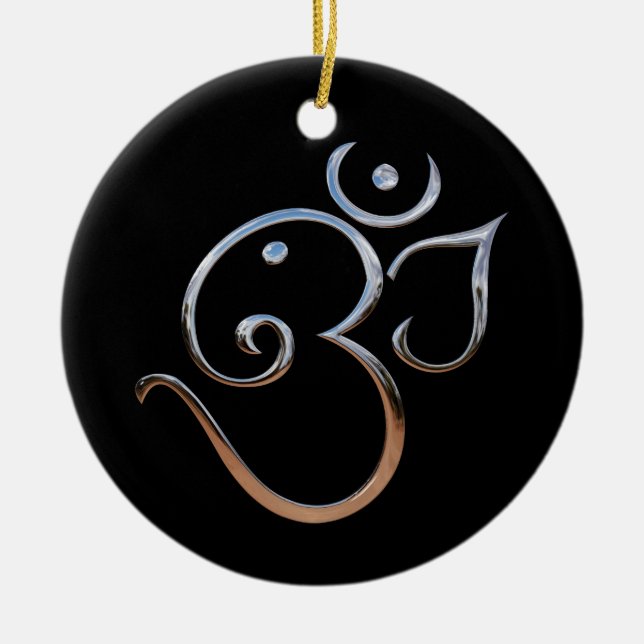 Adorno De Cerámica Símbolo Om (Frente)