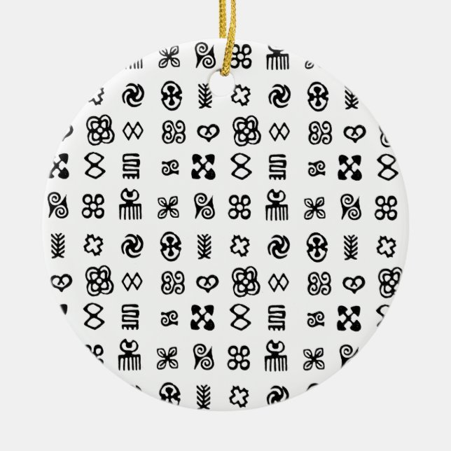 Adorno De Cerámica Símbolos africanos de Adinkra (Frente)